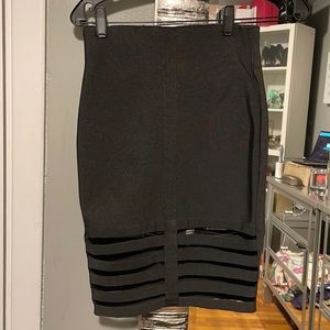 Black Bodycon high waisted pencil skirt